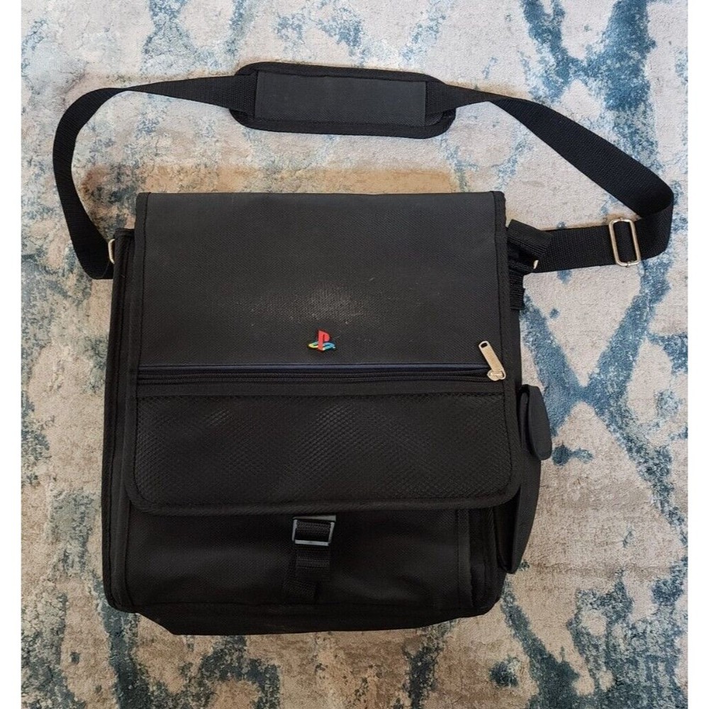 Sony PlayStation Messenger Travel Bag Carry Case PS1 PS2 Genuine 13x13x4